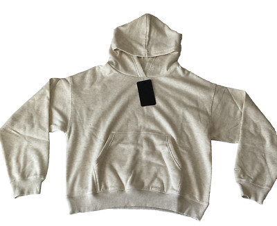 Fabletics Cozy Fleece Hoodie Womens Size M Cream Pullover Phone Pocket