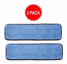 2-pack of 18" Inch Microfiber Wet Mop Pads for Commercial Microfiber Mops