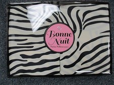 ZEBRA Standard Size SATIN Pillow Cases Set Of 2 GIFT BOX SATIN SUPER SOFT new
