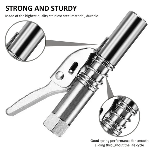2pcs Grease Coupler Heavy-Duty Quick Release Grease Gun Coupler NPTI/8 12000PSI - Bild 3 von 8