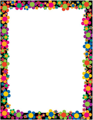 Designer Computer Paper, Neon Flower Power, 8.5  X 11 , Decorative Printer Paper
