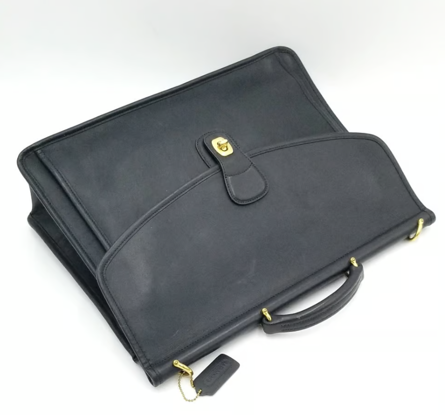 Coach G13-5266 LARGE Vintage Beekman Black Leather Briefcase