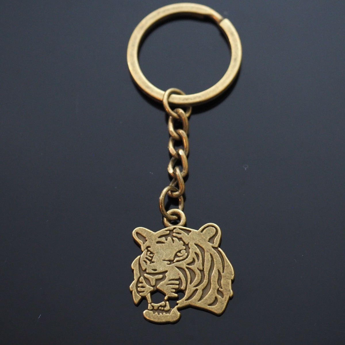 Tiger Head Growl Zoo Africa Animal Pendant Keychain Key Chain Gift
