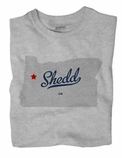Shedd Oregon OR T-Shirt MAP