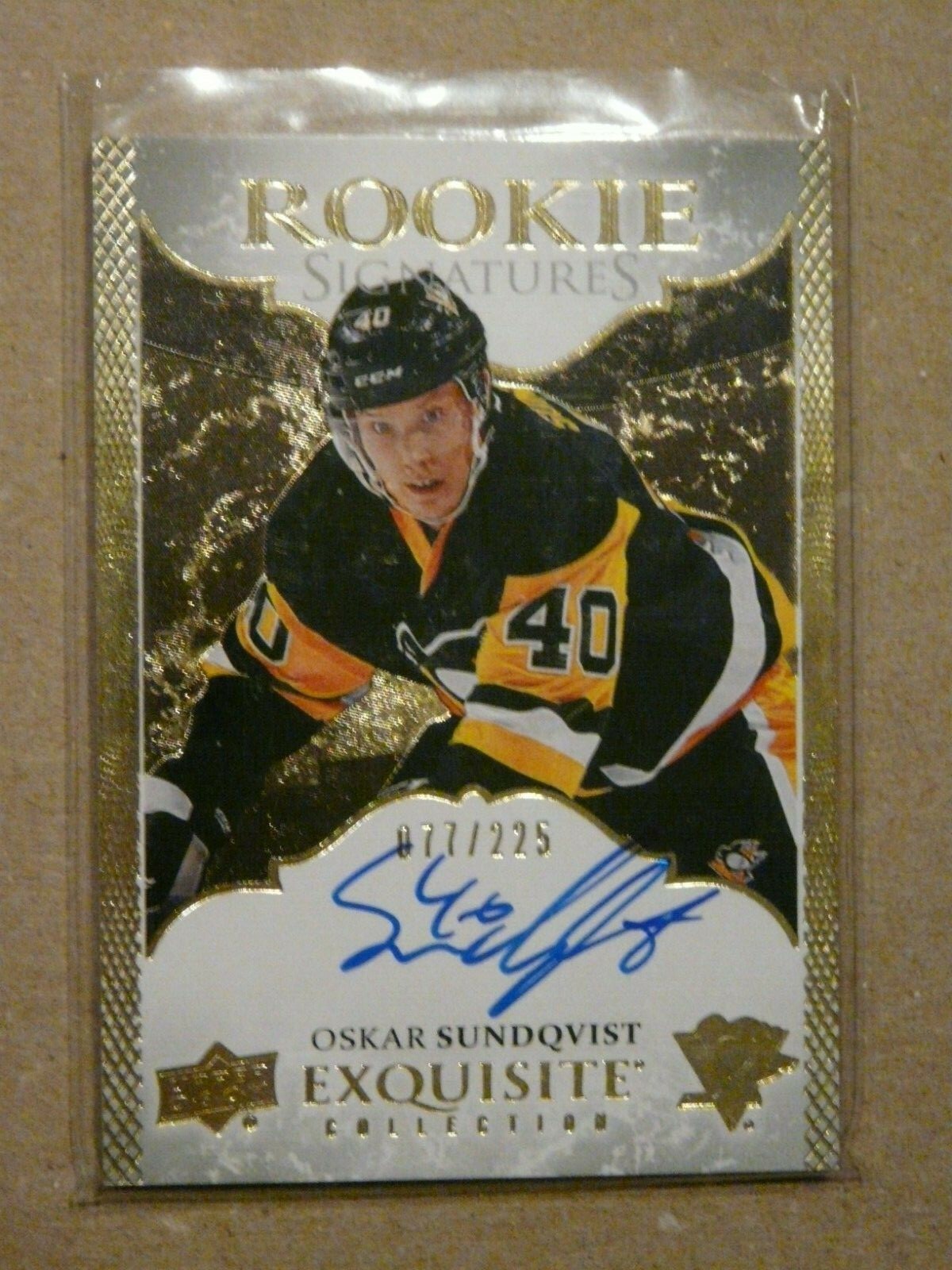 2016-17 Exquisite Collection Rookie Signatures Oskar Sundqvist RC 077/225 ERSOS
