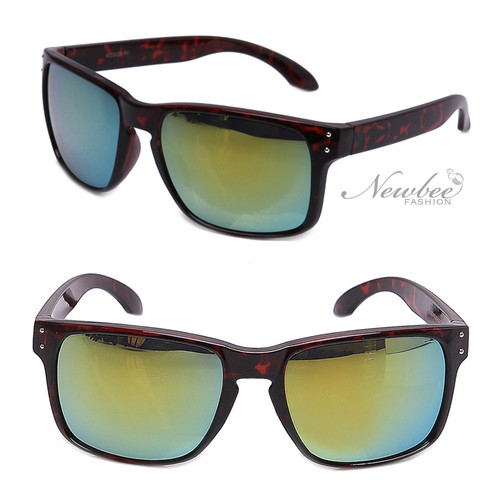 Gafas de sol para hombre Keyhole básicas clásicas lentes flash marco rectangular - Imagen 7 de 8