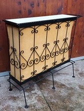 Bar Tresen Theke Vintage 60er Hausbar Stehtisch Bartisch Mid Century 60s gelb