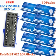 Dental Orthodontic Ceramic Brackets Roth./MBT 022 345 Hooks Mini Clear Braces