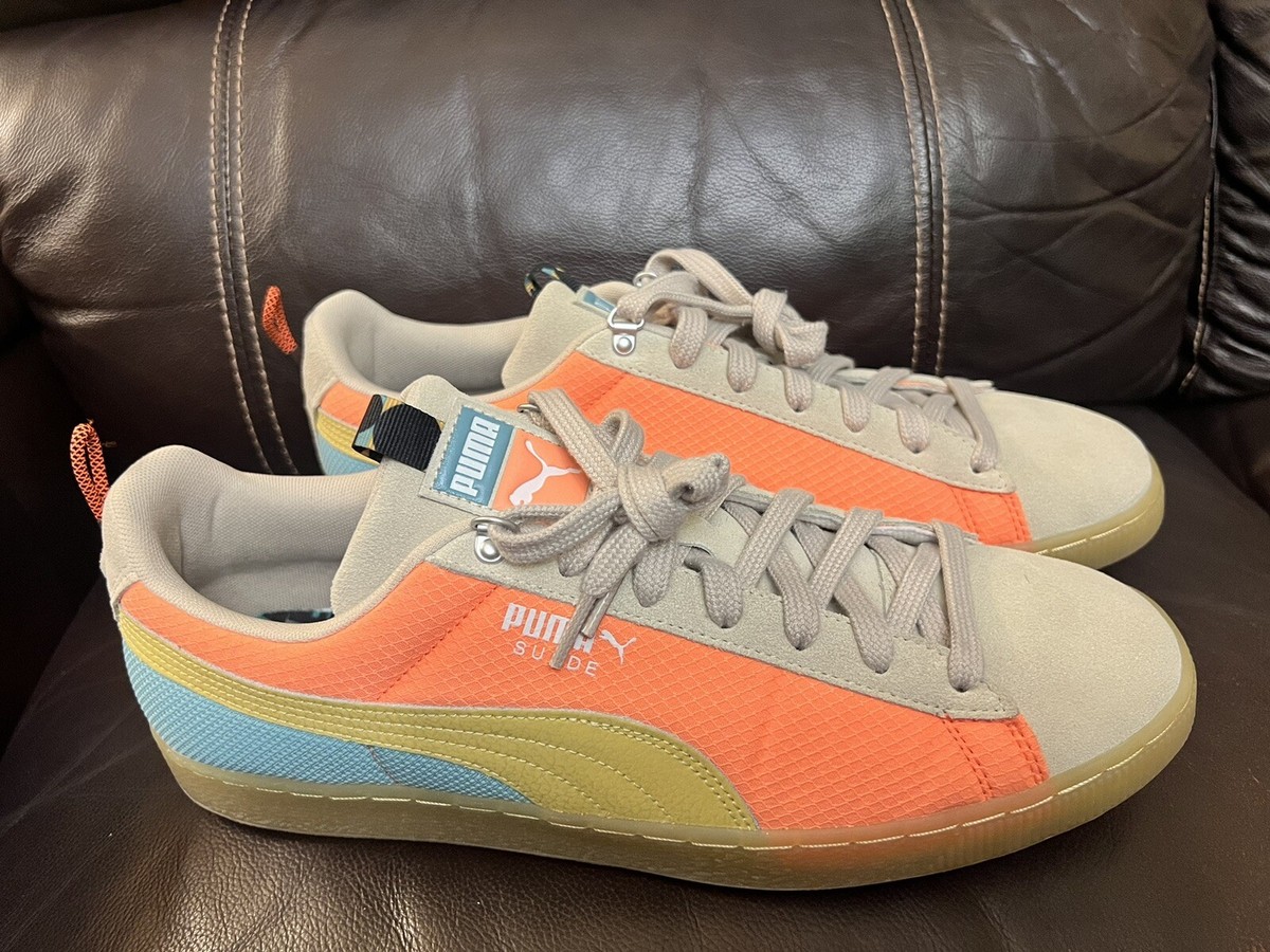 PUMA-Suede Classics Hill Camp Neon Citrus/Bamboo Putty  display picture 1