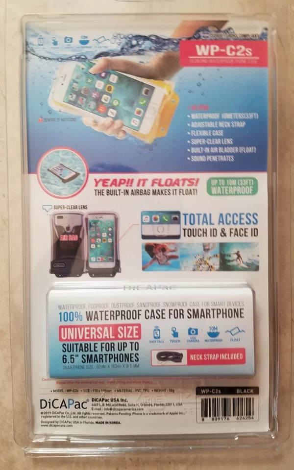 Dicapac WP-C2S Cell Phone Case for All Phones Up To 6.5", Black - Image 2 of 2