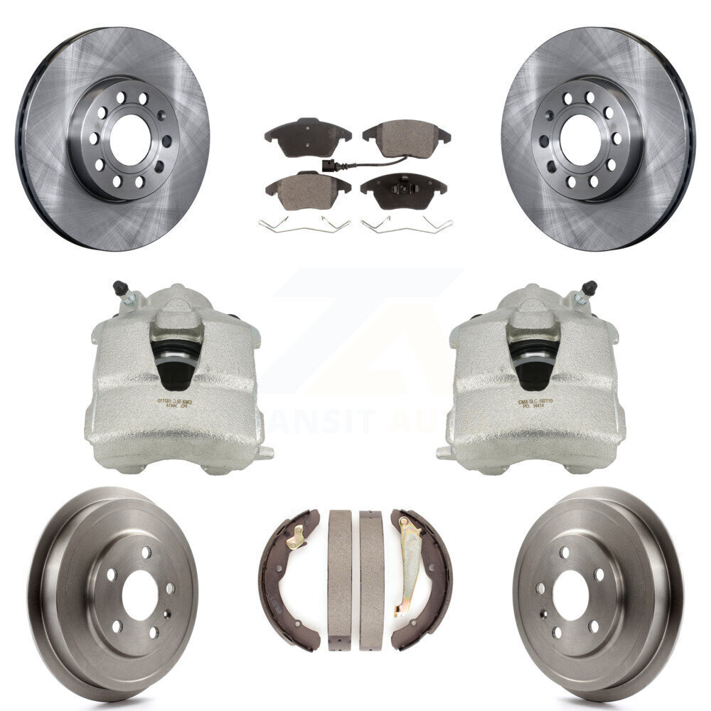 Volkswagen Jetta Front Rear Brake Kit with Rotors, Calipers, Drums & Ceramic Pads
