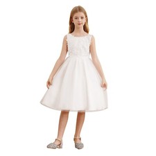 Kids Flower Girls Occasion Gowns School Graduation Dress Prom Bridesmaid Tulle