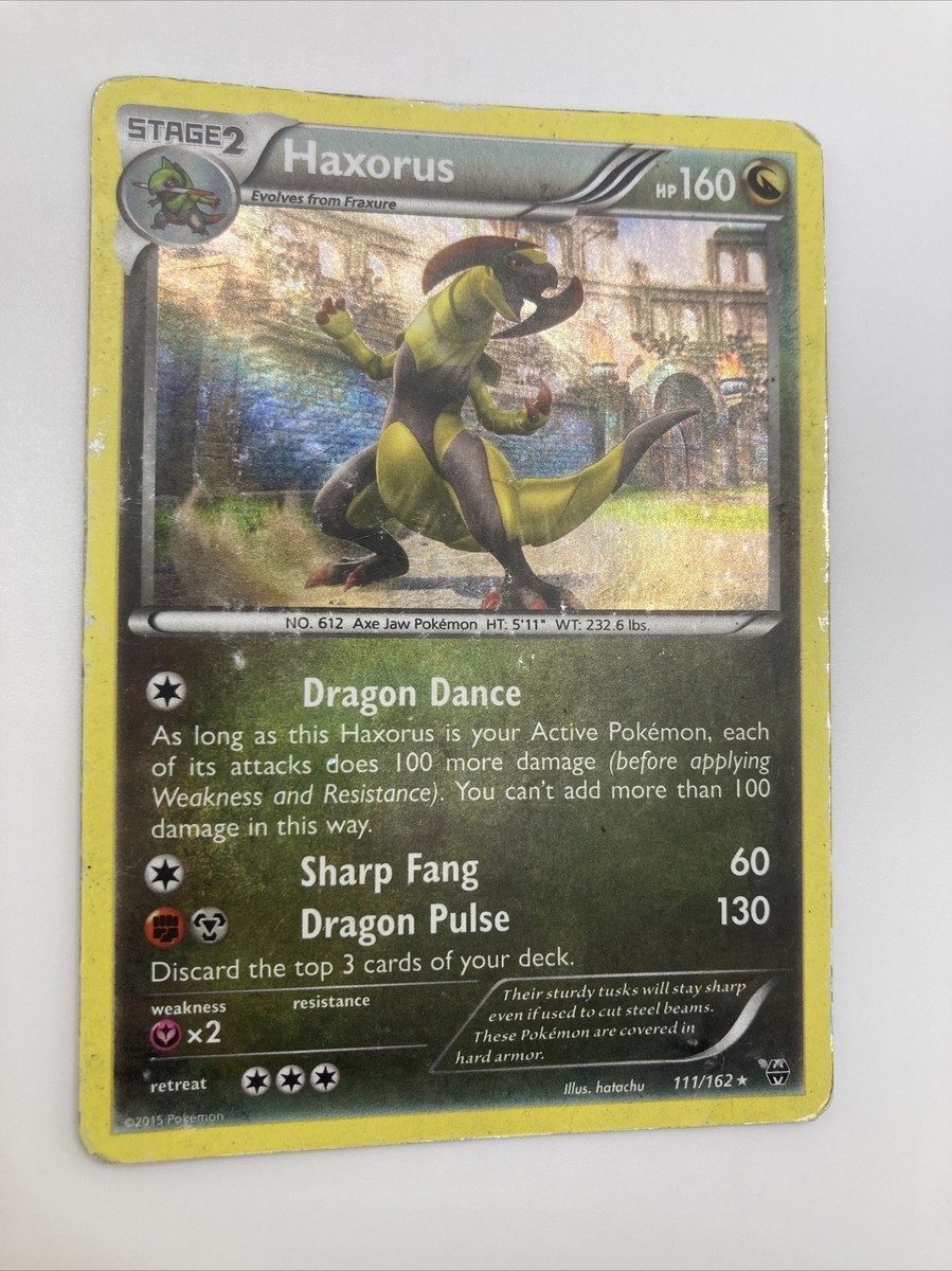 2015 - Pokemon XY Breakthrough - Haxorus HP160 - Holo Card # 111/162 2015 - Pokemon XY Breakthrough - Haxorus HP160 - Holo Card # 111/162