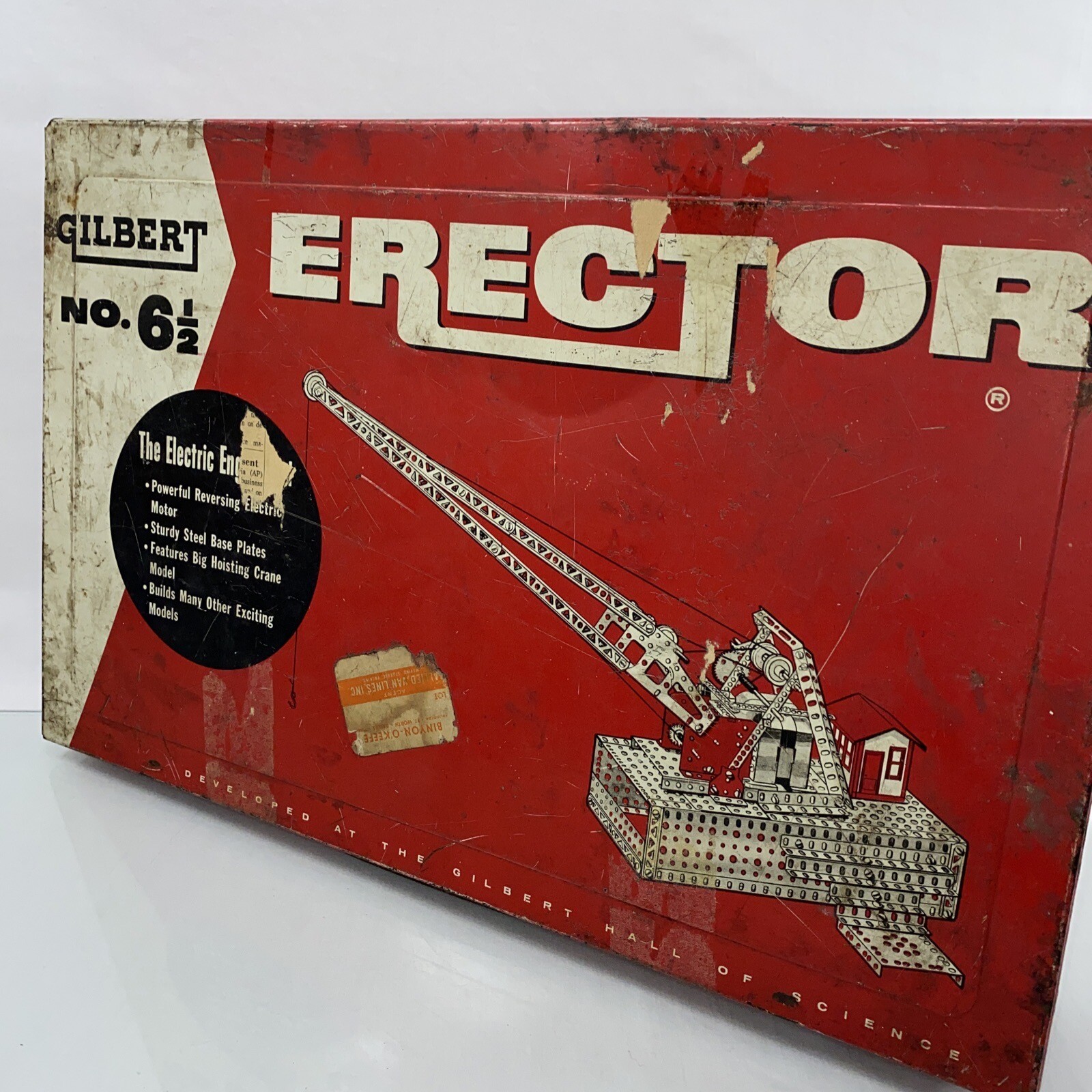 Gilbert Erector Set 6 1/2 "The Sensational New Erector Set" Metal Case