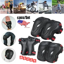 Skate Protection Elbow/Knee Pads /Wrist-Brace Guards 6Pcs/Set Teen Kids Safety