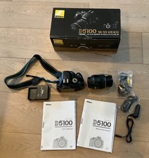 Nikon D5100 16.2MP 18-55mm DSLR Camera w Original Box Cords Chargers