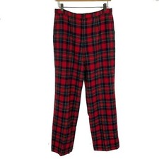 Womens Size 12 Pendleton Multicolor Vintage Pure Wool Tartan Plaid Pants