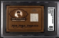 LOU GEHRIG 2004 DONRUSS TIMELESS TREASURES GAME USED JERSEY 18/25 SGC 8~*POP 1 !