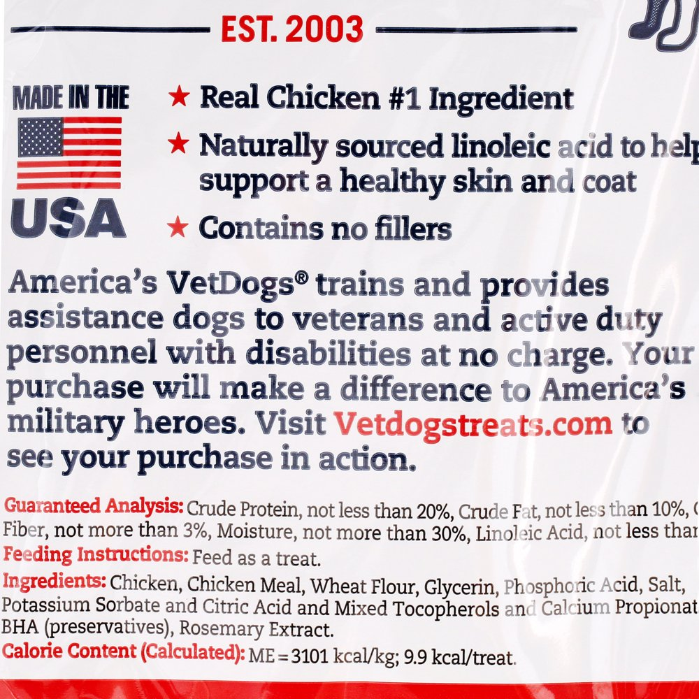 American VetDogs 076000 Veteran's K9 Corps Dog Treats 10 oz for sale