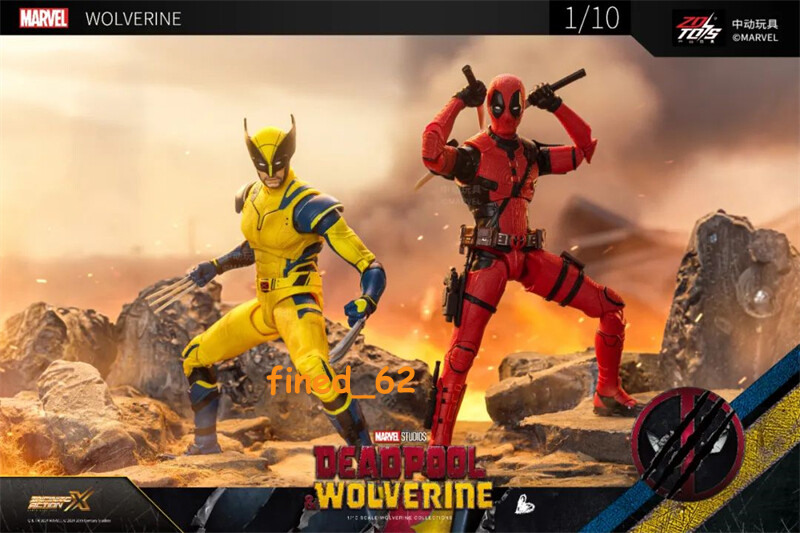 Figurine Action Deadpool & Wolverine ZD Toys - PVC ABS Échelle 1:10 - Collection Marvel