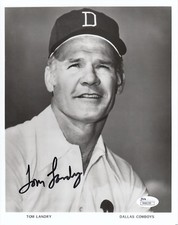Tom Landry #0  8x10 Signed W/JSA Certification Dallas Cowboys 082618