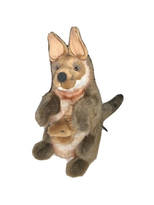 Kangaroo Full Body Hand Puppet Doll Hansa Real Looking Plush Animal Learning Toy