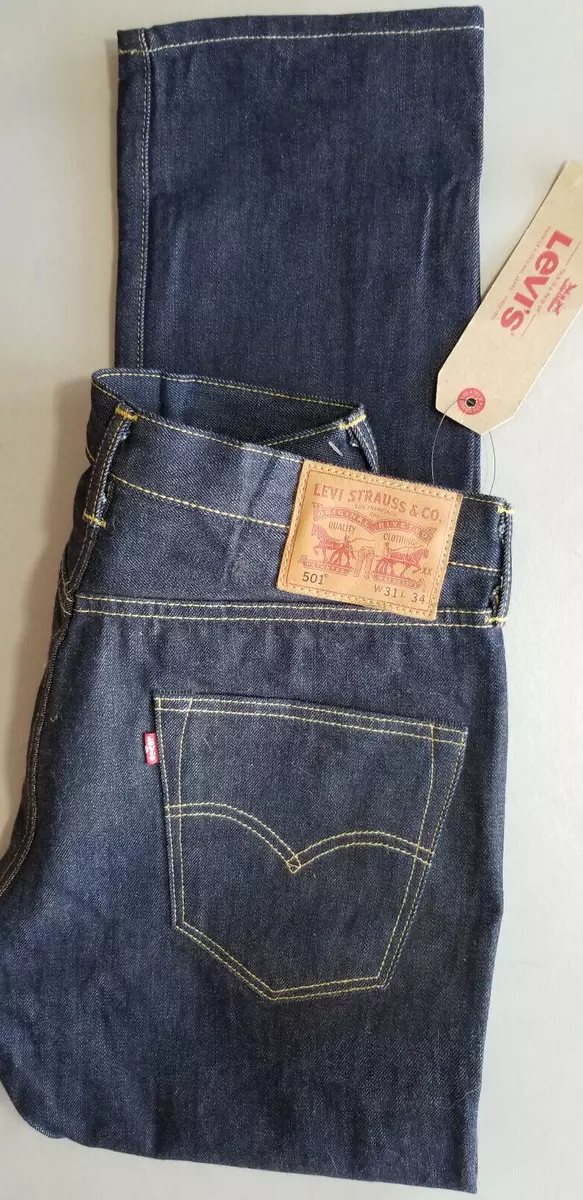 LEVI LVC VINTAGE Men 501 Original White Cone Oak Selvedge Denim Jean 31x30  Blue