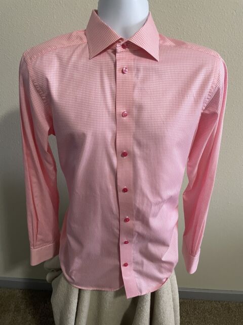 Eton Mens Contemporary Cuff Dress Shirt Pink Size 43 | eBay