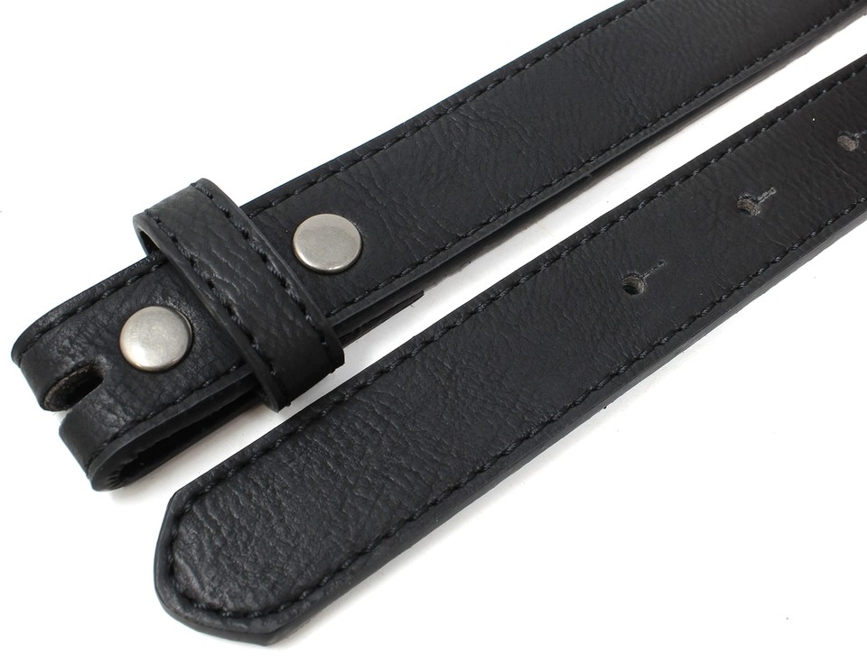 Womens Thin Leather Belt Strap with Vintage Distressed Texture 1" Wide