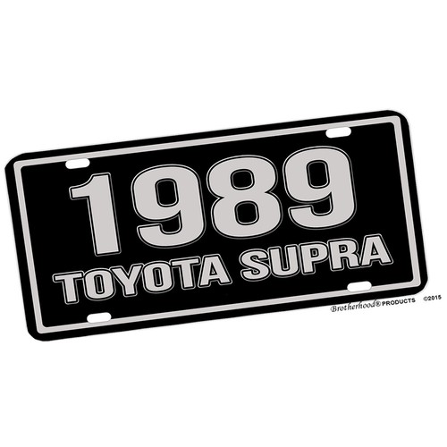 1978 through 2002 Toyota Supra Black Silver Aluminum License Plate - 第 14/27 張圖片