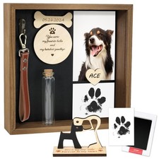 Pet Memorial Gifts for Dogs, 8.6'' Pet Memorial Shadow Box, Loss of Dog Sympa...