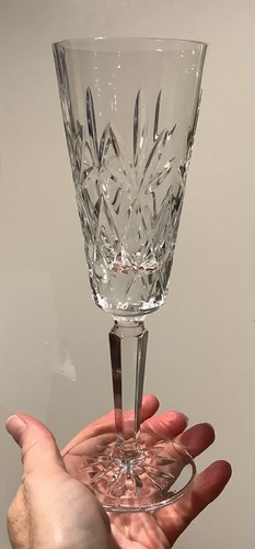 LENOX Crystal Charleston Champagne Fluted Glass 8" Signed Vintage 5 oz - Picture 5 of 5