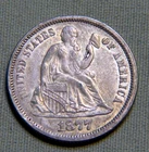 1877 United States Seated Liberty Silver Dime - High Grade Details XF - Lot 1602