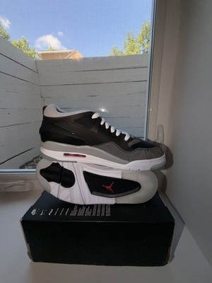 Size 9- Nike Air Jordan 4 RM PRM Black Metallic Grey Red HV5184-010 Men New