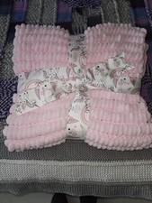 Luxuriously Soft Pompom Baby Blanket White, Pink, Mint, 40x45 Cm