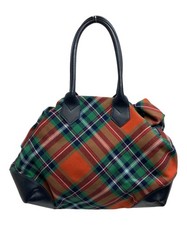 Vivienne Westwood Deformed Yasmin Bag tartan check Red Orb Used