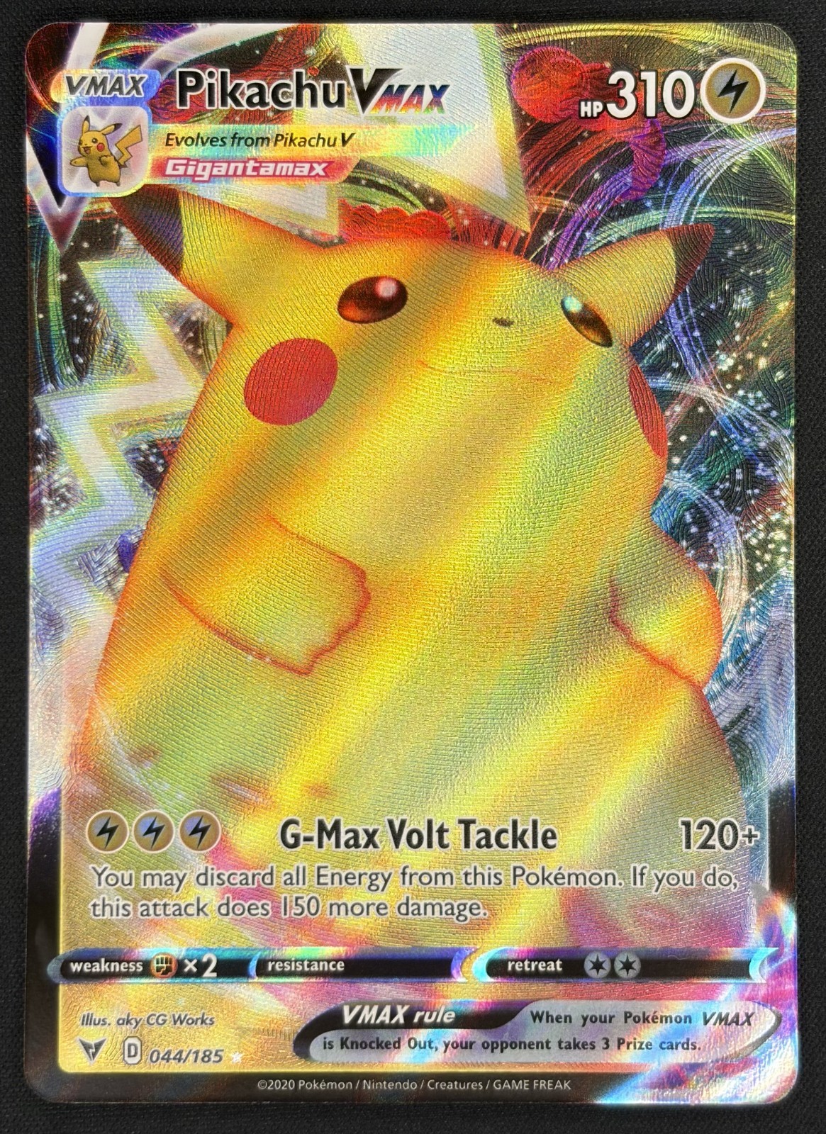 Pokémon TCG Vivid Voltage Pikachu VMAX 44/185 Ultra Rare NM RAW_031