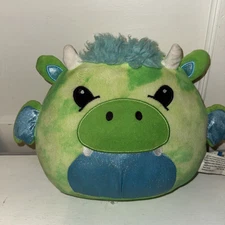 8” Cuddly Crew Tie Dye Dragon Plush. Microbead Nylon Pillow Kids Plush Soft