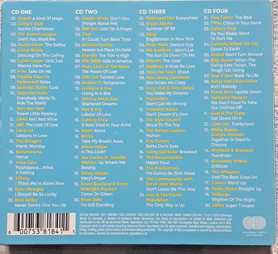 Magic 80s (4 CDs) Queen, Bananarama, Soft Cell, Madness .... - Bild 2 von 3