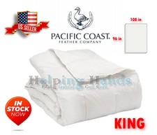 Pacific Coast Grigio Duck Down 230TC Bianco Hotel Lusso Coperta Leggera - King