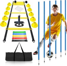 Soccer Agility Training Poles Equipment Adjustable Multicolour