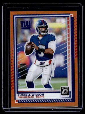 2025 Donruss Optic Orange Russell Wilson 120/299 New York Giants #50