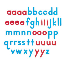 Individual User Plastic Magnetic Lower-Case Letters - 53 Count
