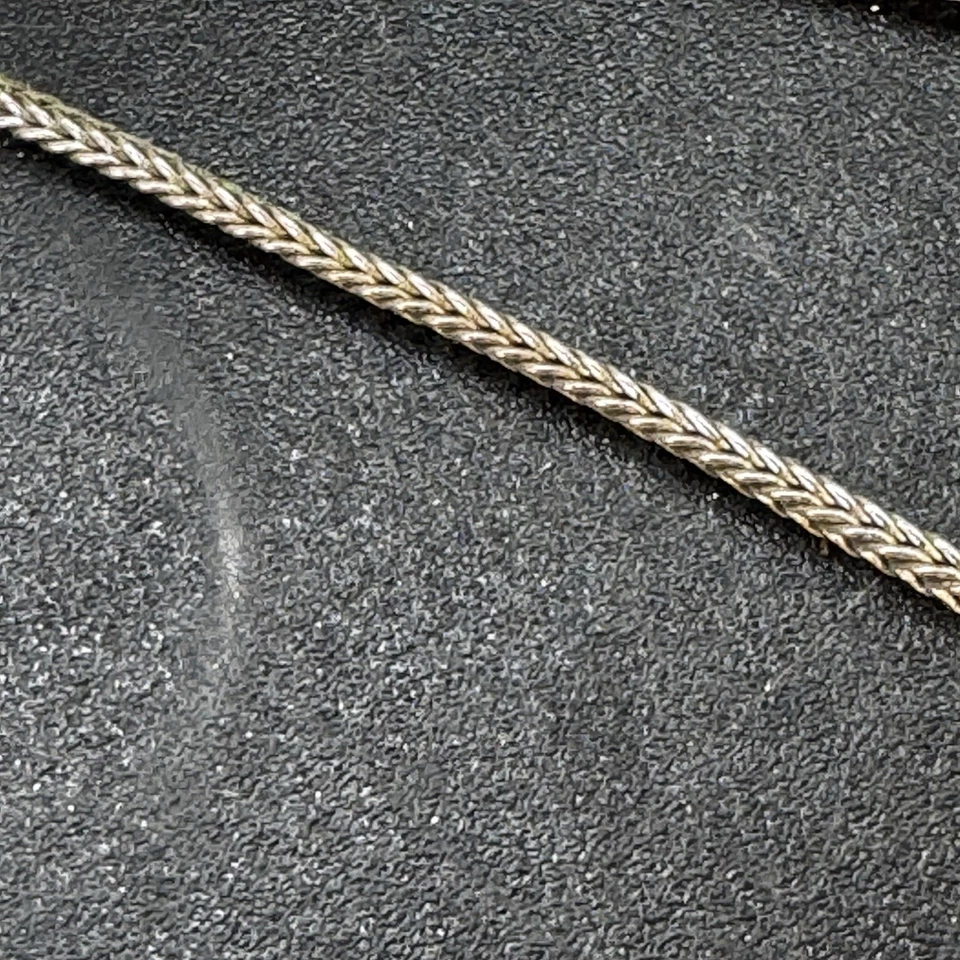 "Collar Liz Clairborne tono plata azul ovalado piedra colgante 15"" + extensor" Foto 4 de 4