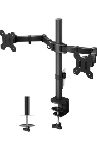 Monitorhalter für 2 Monitore 13 -27 Zoll höhenverstellbar drehbar/neigbar Büro - Bild 1 von 7