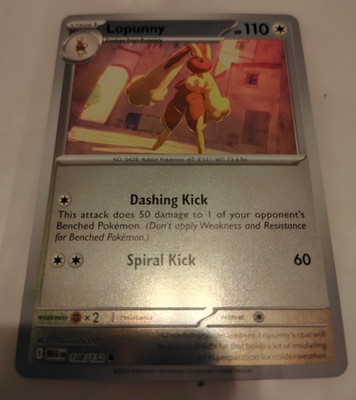 Lopunny 108/132 Mega Evolution Reverse Holo Pokémon Card English