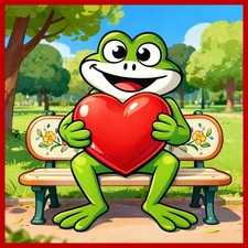 30 Custom Valentine Frog Art Personalized Address Labels