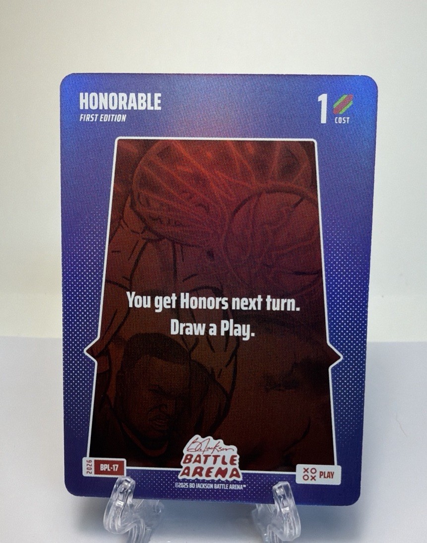 2026 Bo Jackson Battle Arena Honorable 1st Edition Bonus Play Card SSP #BPL-17
