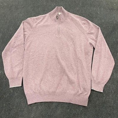 BRUNELLO CUCINELLI Cashmere Turtleneck Sweater Men's Size 56 Pink