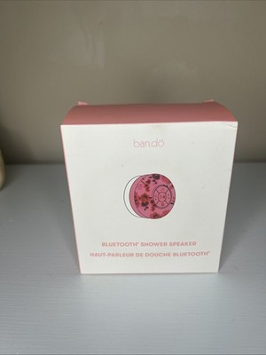 Ban.do Bluetooth Shower Speaker USB Cord Pink Red Floral Roses New